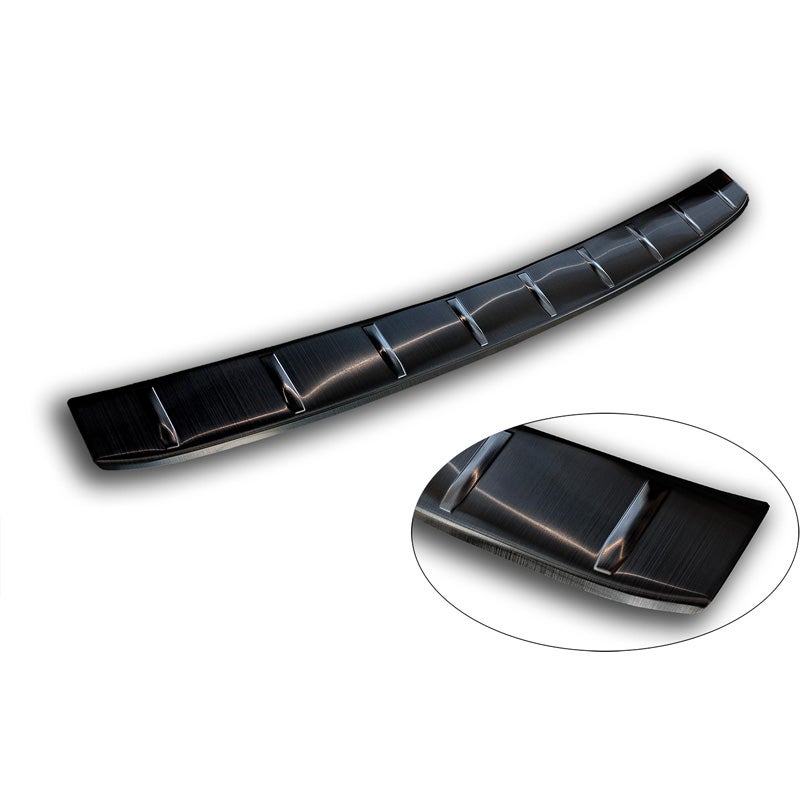 Avisa Protection de Seuil de Coffre Acier Inox sur mesure pour Mitsubishi Outlander IV Facelift 2025- - Noir