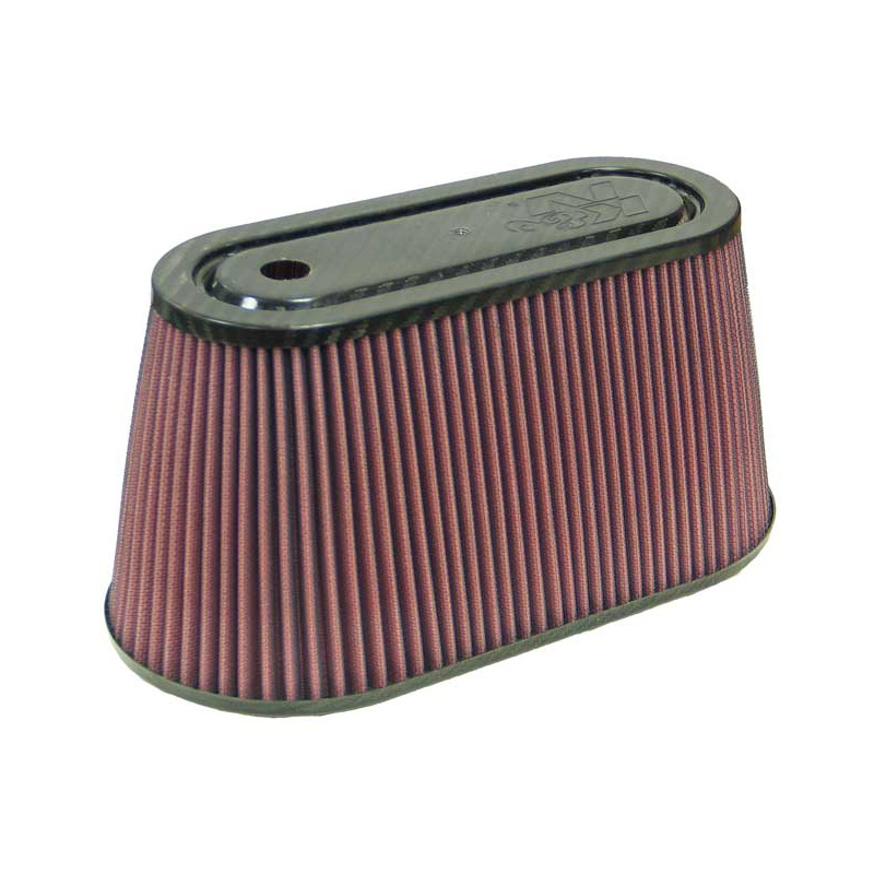 K&N Filtre à Air universel - Capot en fibre de carbone - 89mm raccord, 305mm x 152mm base, 252mm x 100mm du haut, 152mm hauteur (RF-1038)