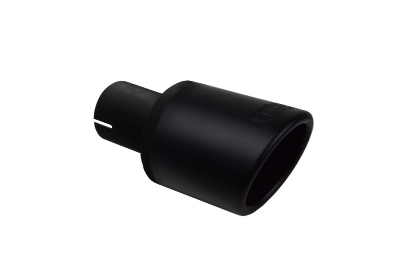 Uitlaatsierstuk enkel rond 50mm Zwart RVS Ultersport