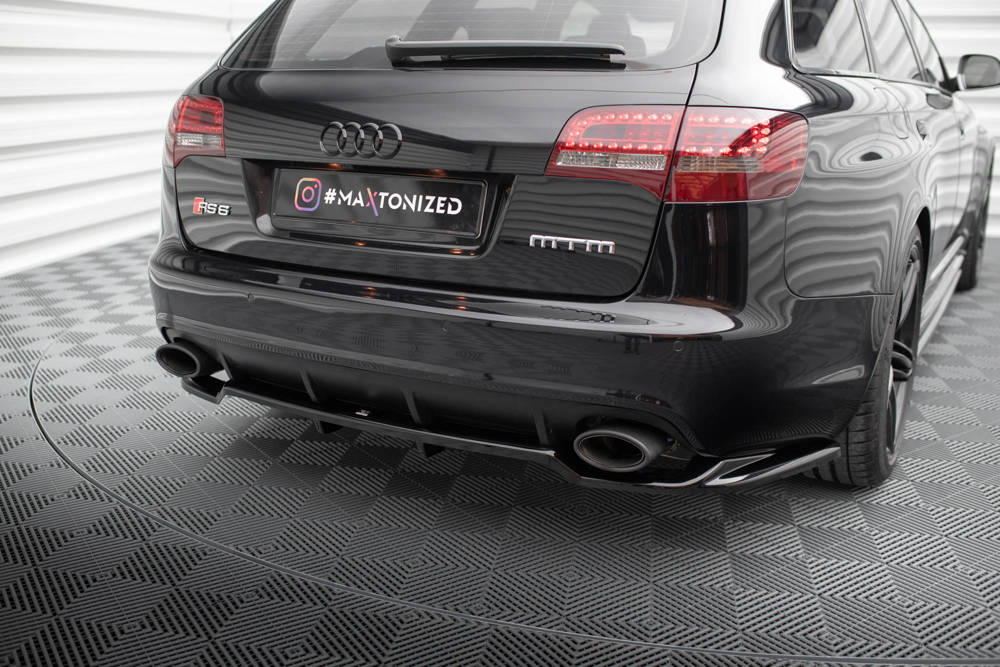 Diffuser Audi RS6 C6 Avant Maxton Glans Zwart