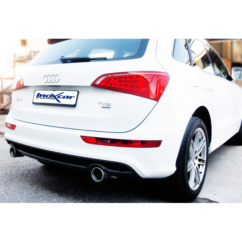 100% Inox Échappement Double sur mesure pour Audi Q5 2.0 TFSi Quattro (180cv) 2010- 100mm X-Race
