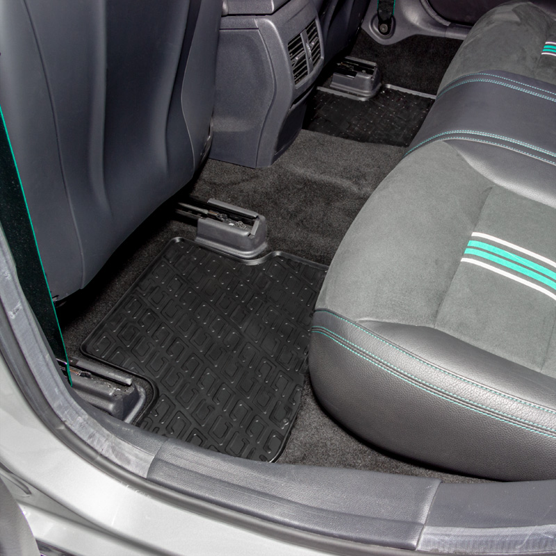 Set tapis de caoutchouc sur mesure pour Mercedes Classe-B W246 2011-2019/Classe-B W176 2012-2018/CLA/GLA 2014-2020 (G profil 4-pièces + clips de montage)
