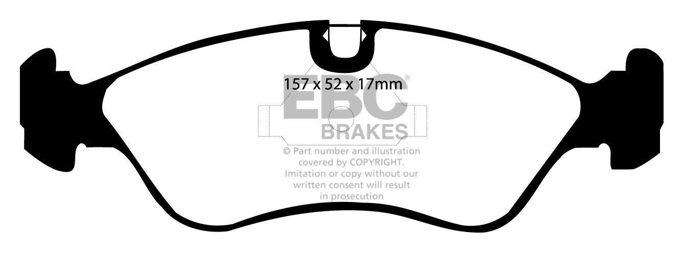 EBC Brakes VAUXHALL (OPEL) Cavalier 1.7 D 1995 Remblokken voorzi