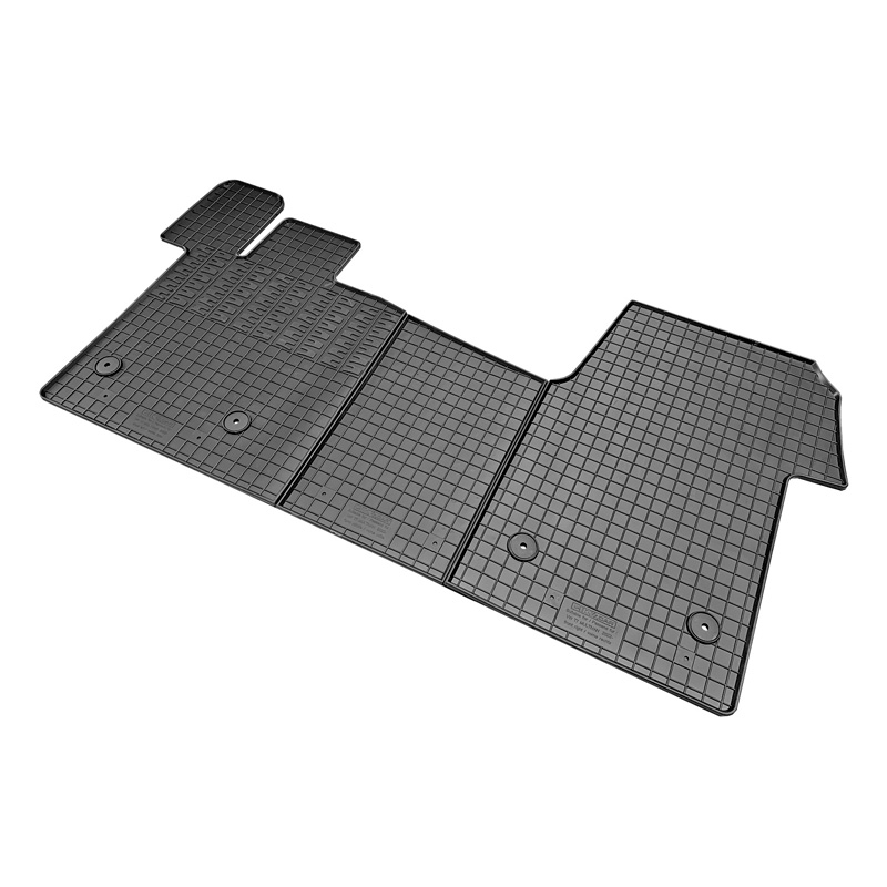 Set tapis de caoutchouc sur mesure pour Volkswagen T7 Multivan 2021- (seulement avant) (3-pièces + points de fixage)