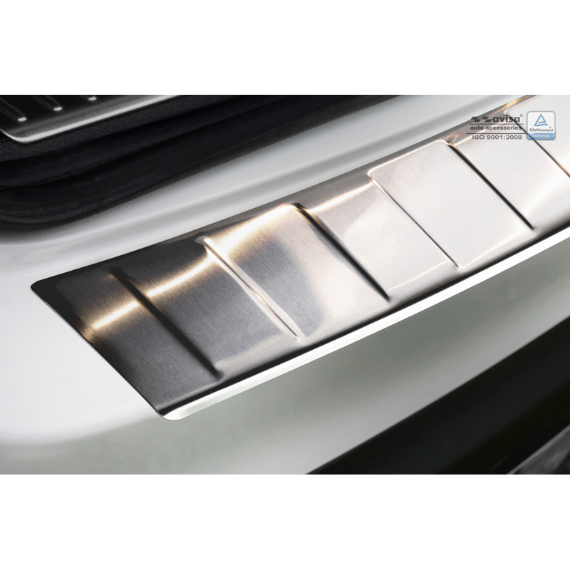 Protection de seuil arrière inox sur mesure pour Mercedes GLC 2015-2019 & FL 2019- 'Ribs'