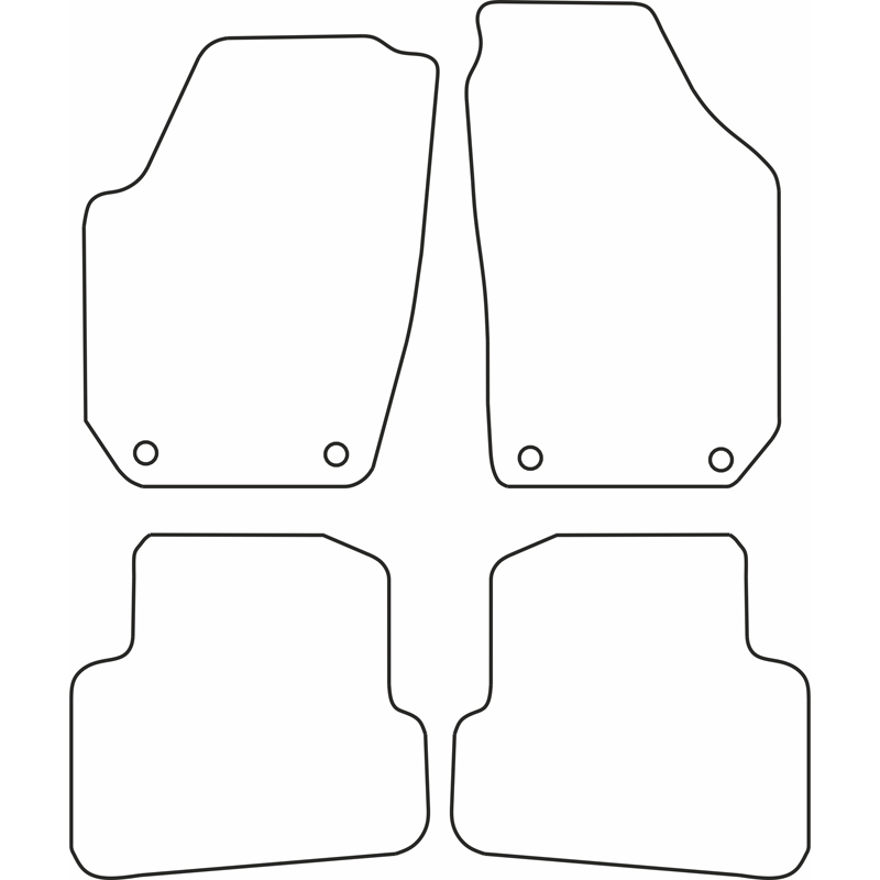 Set de tapis de sol sur mesure pour Skoda Fabia combi 2008-2014