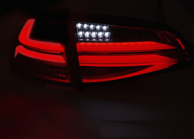 Taillights fits VW Golf VII red/Smoke Lightbar