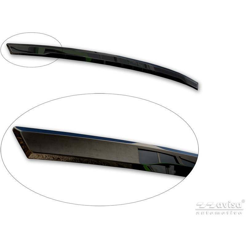 Avisa Moulure de hayon en Inox Noir Chrome sur mesure pour Skoda Octavia IV Combi (NX5) 2019-2024 & Facelift 2024-