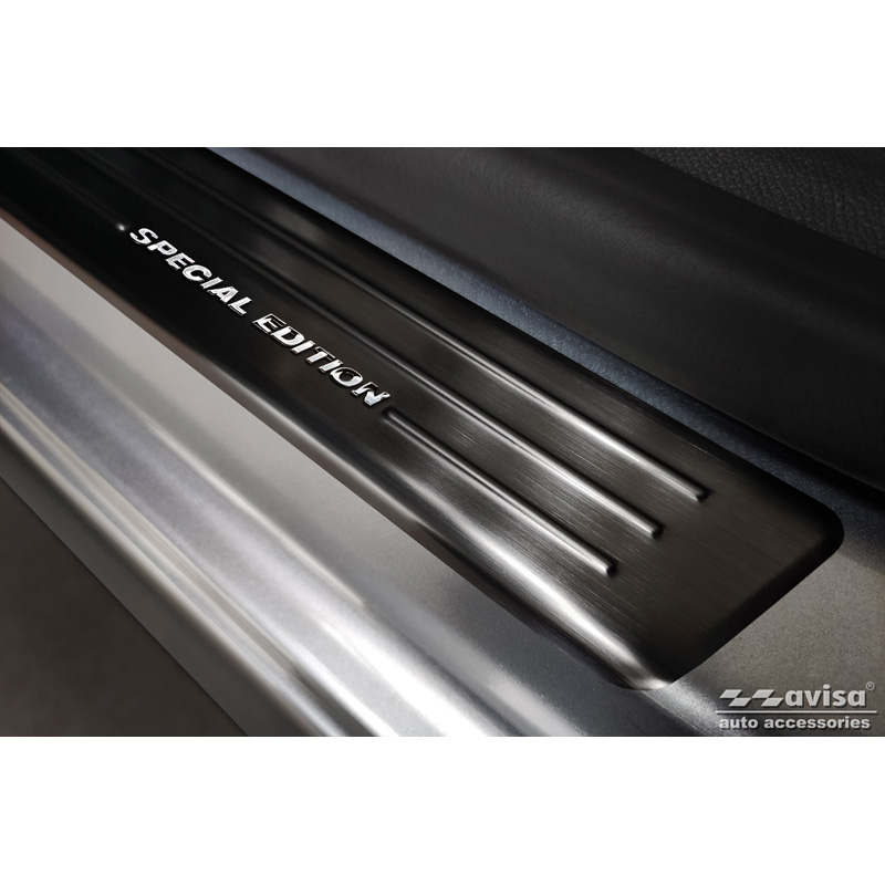 Seuils de portes inox noir sur mesure pour Citroën C4 III 2020- & C4 X 2022- 'Special Edition' - 4-pièces