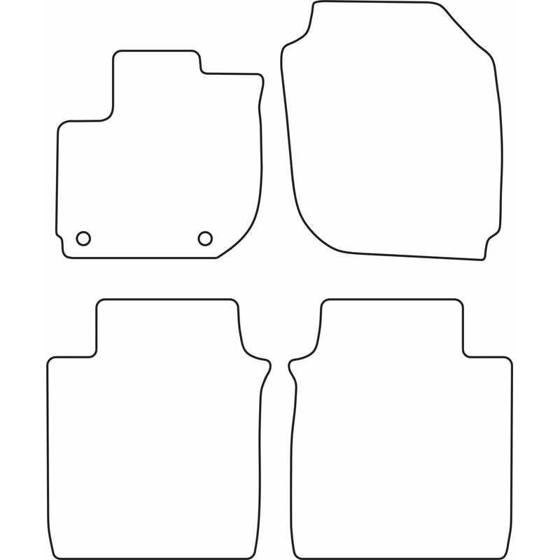 Set de tapis de sol en velours sur mesure pour Honda HR-V 2015-