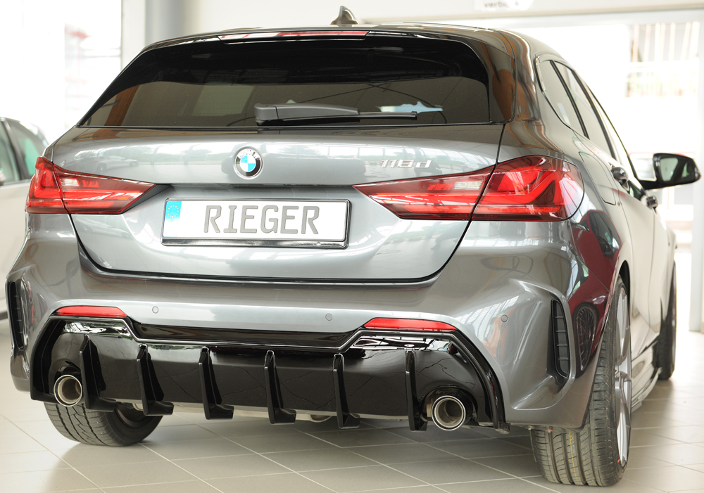 Diffuser BMW 1 Serie F40 Rieger Glans Zwart