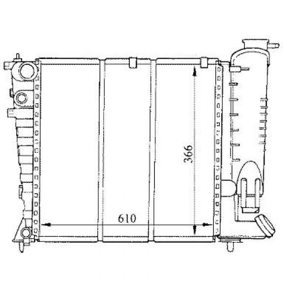 Radiator CITROEN ZX/306 93-97 610x366 1.9I/2.0I/2.0-16V+AC