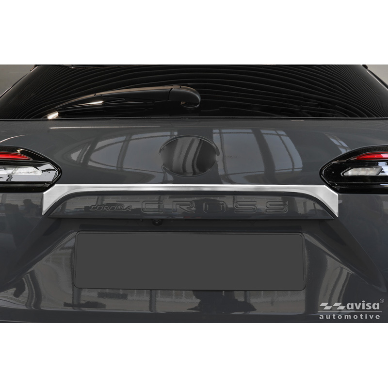 Avisa Revêtement d'habillage du hayon du coffre inox brossé sur mesure pour Toyota Corolla Cross 2020-2025 & Facelift 2025-