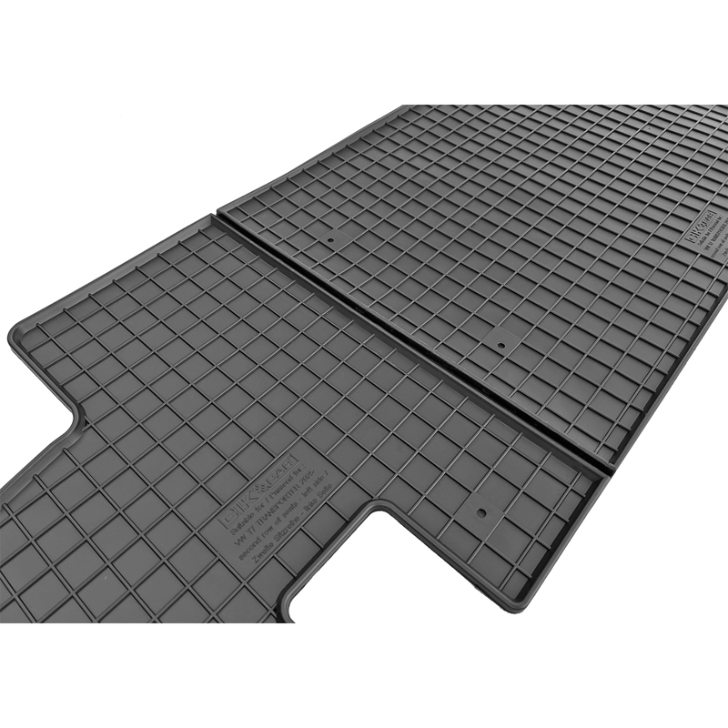 CIKCAR Set tapis de caoutchouc sur mesure pour Volkswagen Transporter T7 2024- (rangée de sièges second) (1-pièce)