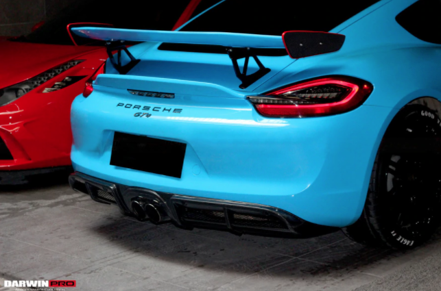 Porsche 981 Boxster/Cayman GT4 Style Carbon Fiber Diffuser 2012-2016
