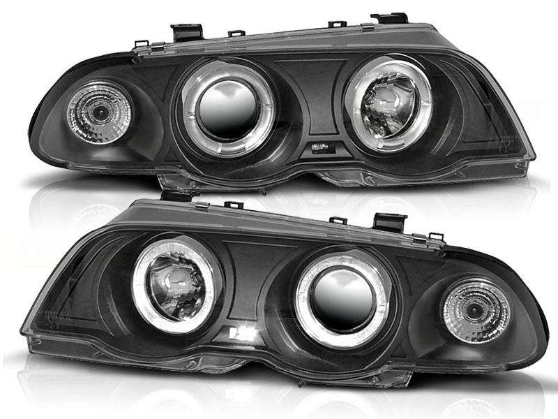 Phares BMW E46 sedan 98-01 Angel Eyes noire