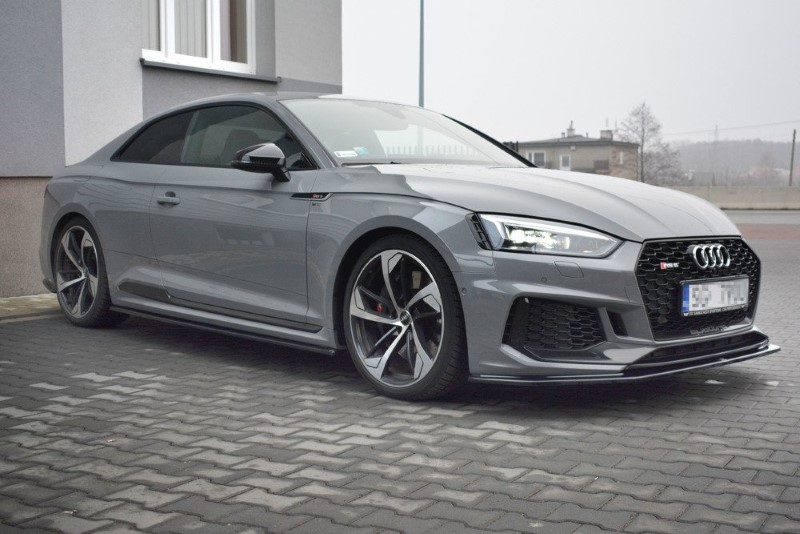 Voorspoiler Audi RS5 F5 Coupe / Sportback V.2 Glanzend Zwart