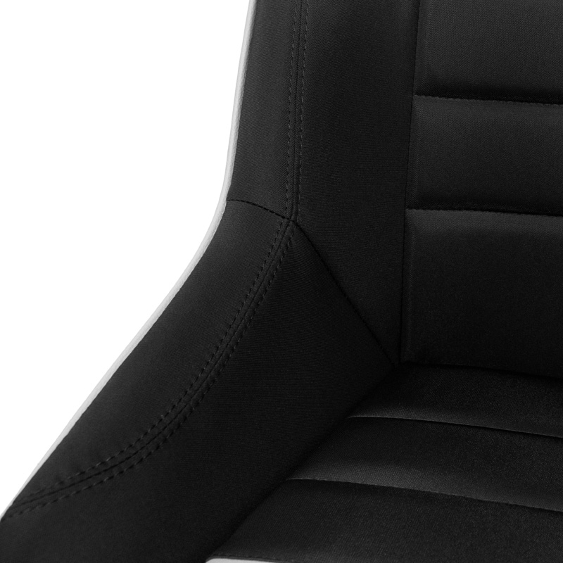 Siège baquet 'Classic RS' - Noir/Gris - Dossier fixe + Appuie-tête intégré - incl. glissières