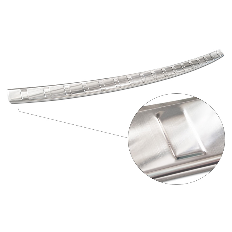 Protection de seuil arrière inox sur mesure pour Hyundai Bayon 2021- 'Ribs'
