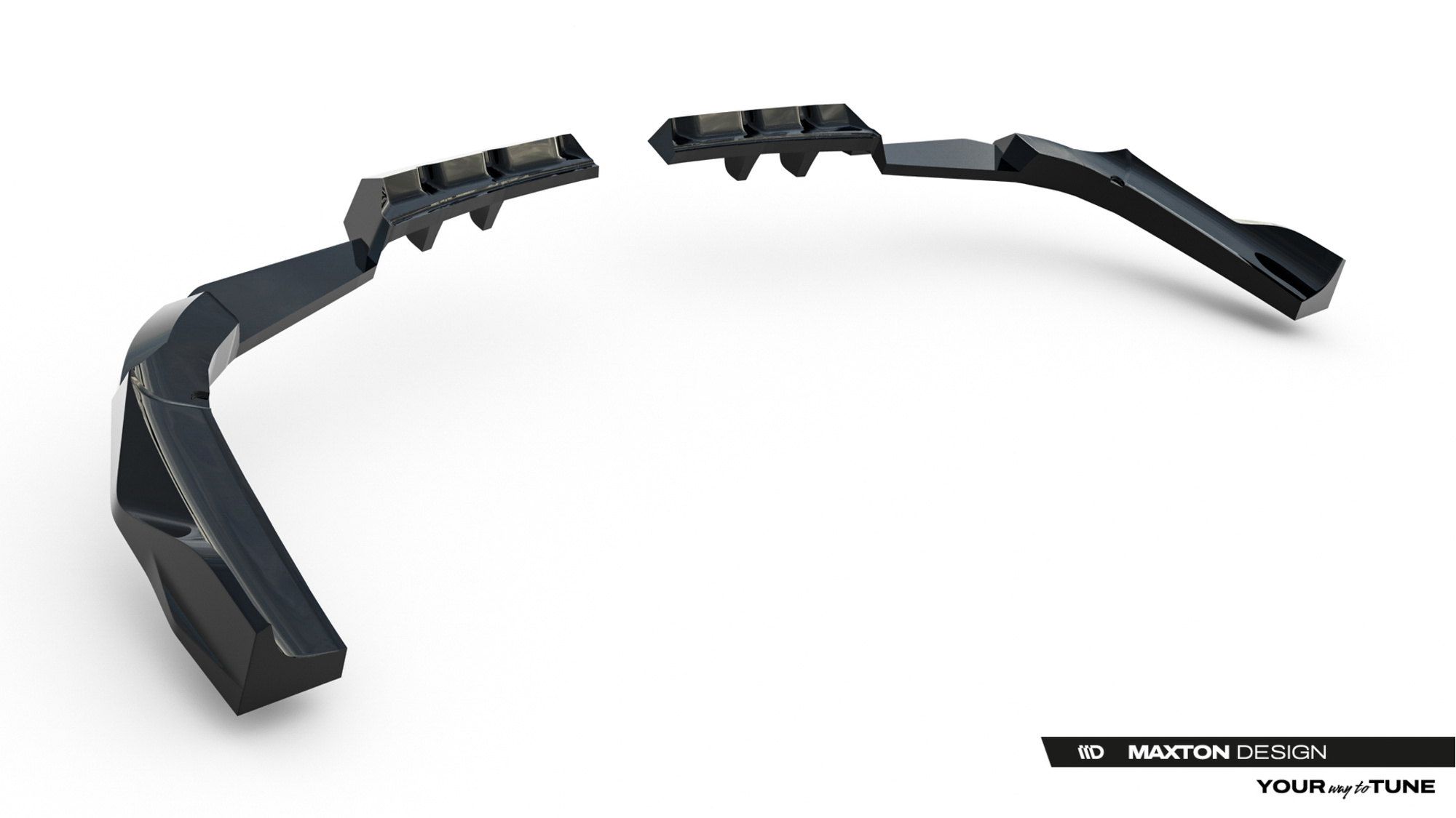 Diffuser passend voor BMW X3 M50 G45 Glans Zwart Maxton