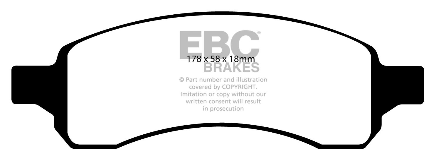EBC Brakes SAAB 9-7X 6.0 2008-2009 Remblokken voorzijde yellowst