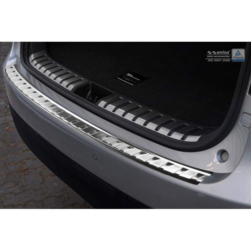 Protection de seuil arrière inox sur mesure pour Lexus NX 2014-2017 & Facelift 2017-2021 'Ribs'