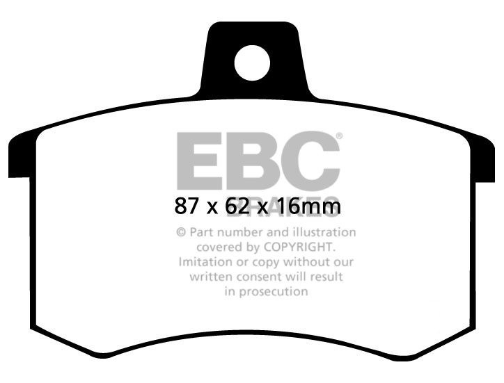 EBC Brakes AUDI 90 2.3 20v 89-91 Remblokken achterzijde