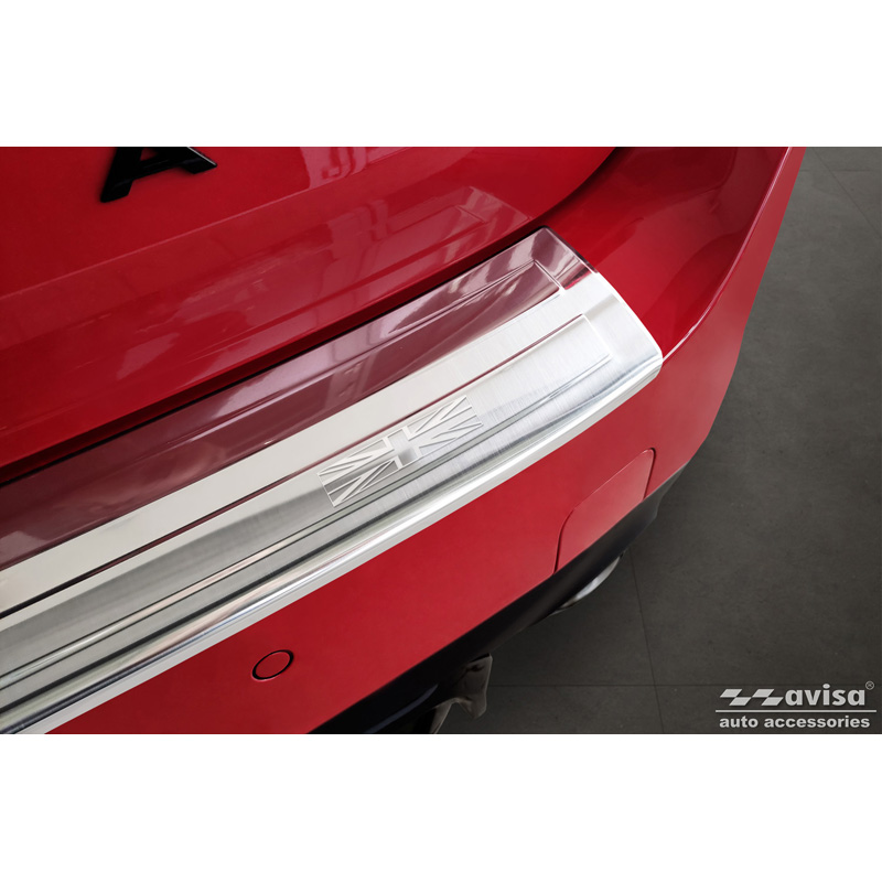 Protection de seuil arrière inox sur mesure pour Mini Countrymann F60 FL 2020-2023 'British Flag'