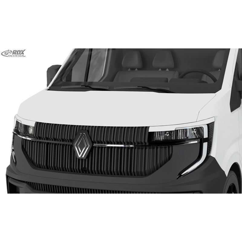 RDX Spoilers de phares sur mesure pour Renault Master IV 2024- / Nissan Interstar 2024- (ABS Blanc Brillant)