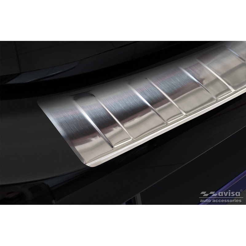 Protection de seuil arrière inox sur mesure pour Toyota Aygo X 2022- 'Ribs'