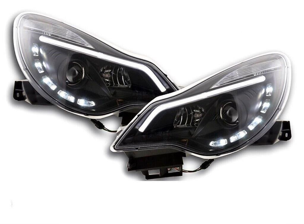 Headlights Opel Corsa D 11- clear black