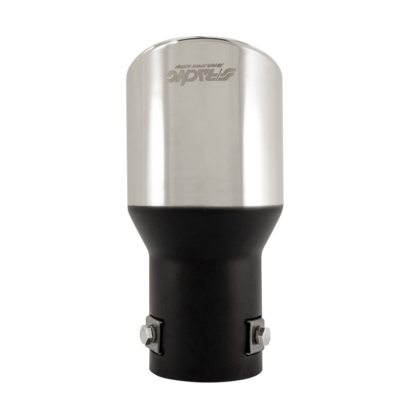 Simoni Racing Embout d'Échappement Rond/Oblique Inox - Ø90xL175mm - Montage ->57mm