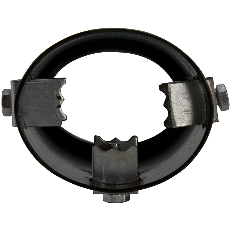 Embout d'échappement Acier/Noir - ovale 80x60mm - longueur 105mm - ->55mm joint