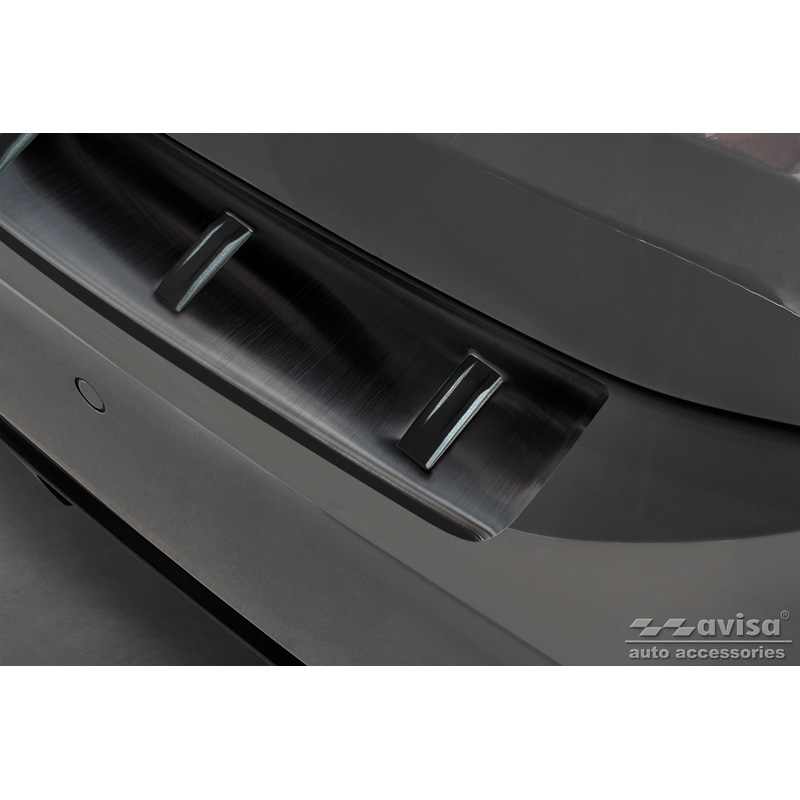 Protection de seuil arrière inox noir sur mesure pour BMW Série 2 (U06) Active Tourer (incl. Paquet M) 2021- 'STRONG EDITION'