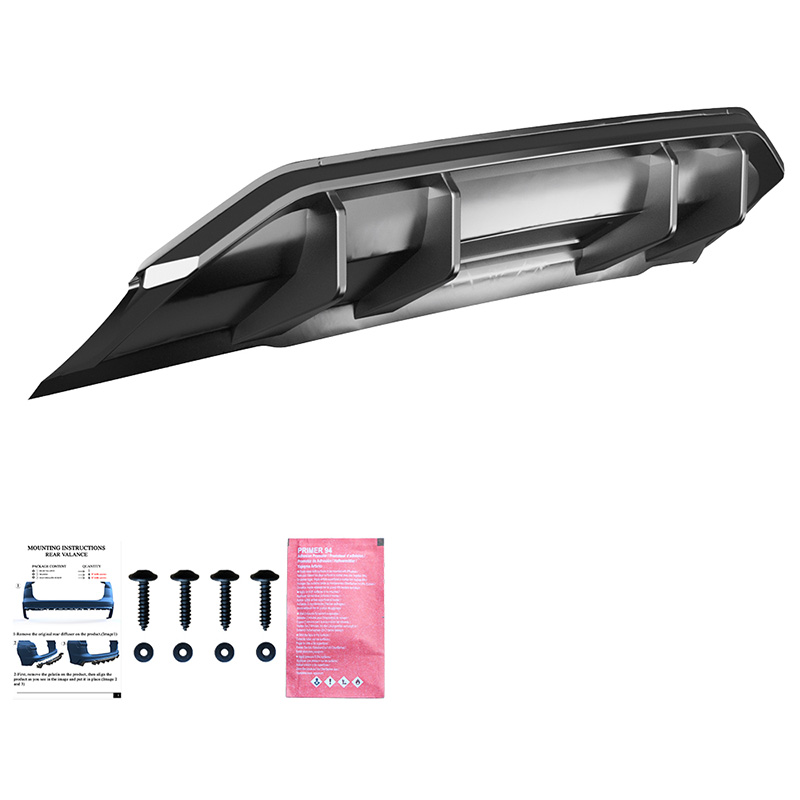 Oneway Jupe de pare-chocs arrière (Diffuseur) sur mesure pour Audi Q3 (F3N) Sportback S-Line 2019-2025 excl. RSQ3 - Noir brillant