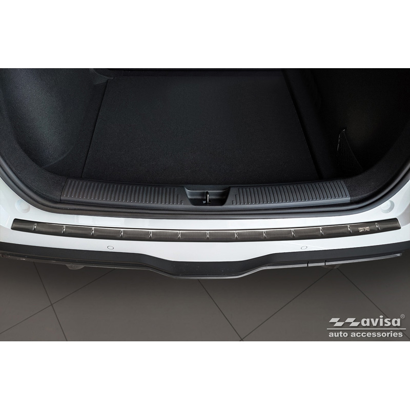 Protection de seuil arrière inox noir sur mesure pour MG 4 (EV) 2022- 'British Flag'
