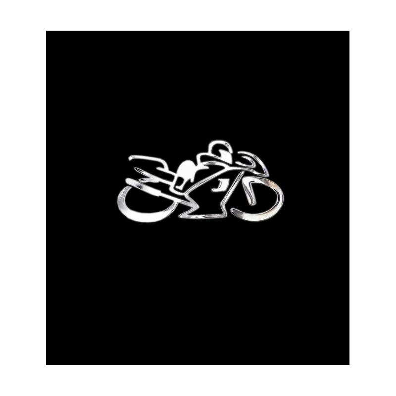 Autocollant Nickel 'Motorcyclist' - 75x40mm