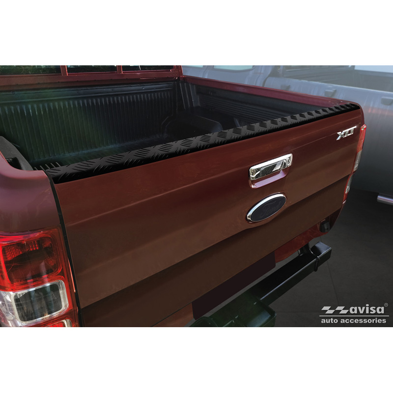 Protection de hayon arrière Pickup (aluminium) sur mesure pour Ford Ranger 2011-2022 - Noir