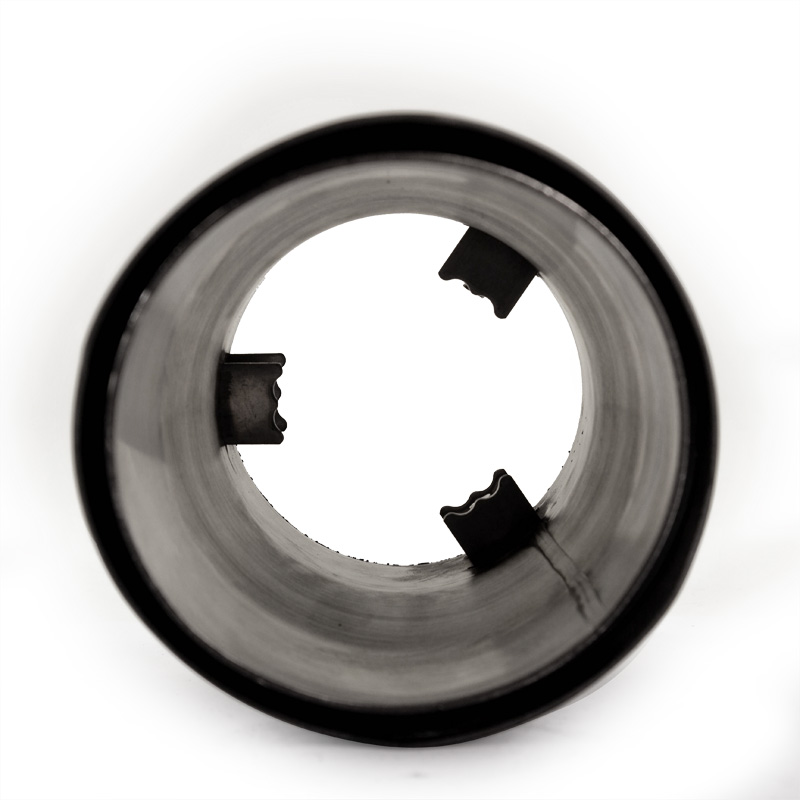Simoni Racing Embout d'Échappement Rond/Oblique Carboné-Mattes+Inox - Ø102xL155mm - Montage 50-76mm