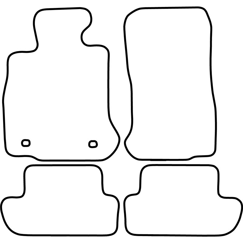 Set de tapis de sol en velours sur mesure pour BMW Série 6 (F12) Coupe 2011-