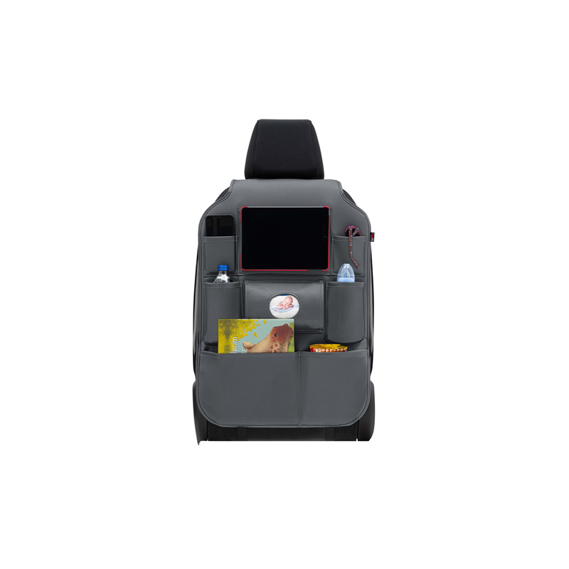 Organisateur de siège arrière universel - Cuir PVC gris