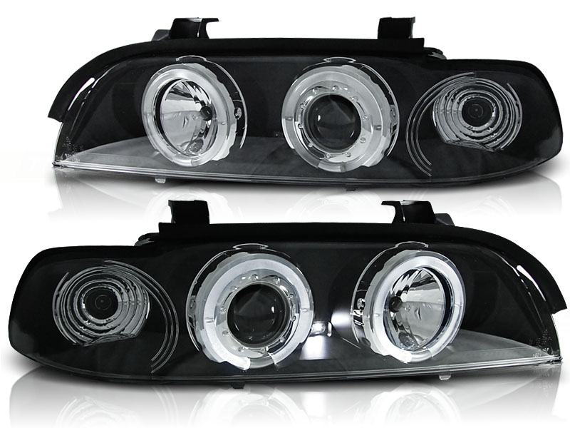Phares BMW E39 Angel Eyes noire