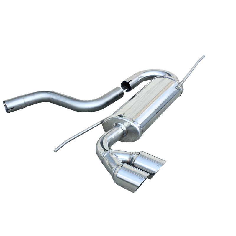 100% Inox Échappement Sport sur mesure pour Volkswagen Golf VI 1.4TSi (160cv) 2008- 2x80mm Racing