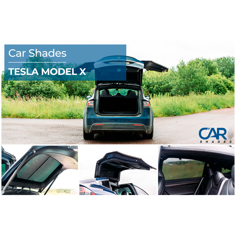 Set de Car Shades sur mesure pour Tesla Model X 5 portes 2016- (8-pièces)