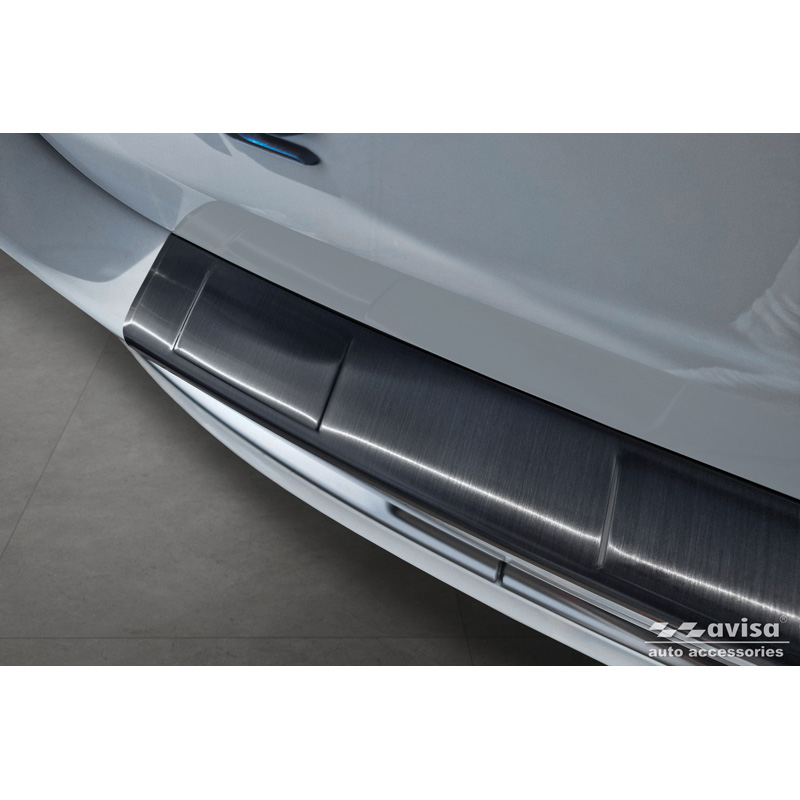 Protection de seuil arrière inox noir sur mesure pour Jeep Grand Cherokee V (WL) 2022- 'Ribs'