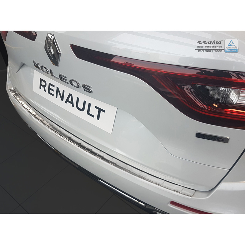 Protection de seuil arrière inox sur mesure pour Renault Koleos II 8/2016- 'Ribs'