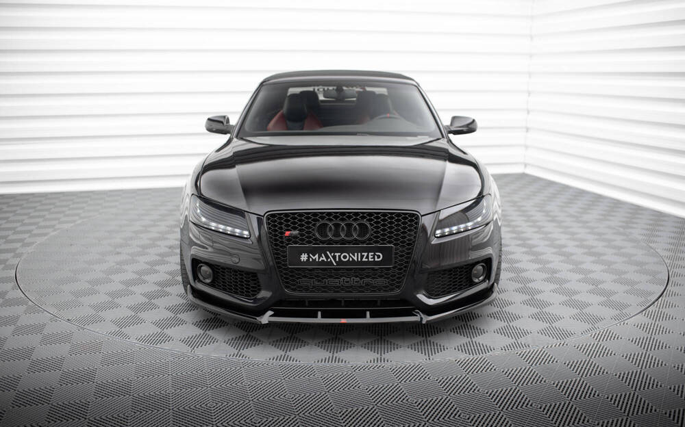 Voorspoiler V.2 Audi A5 S-Line / S5 Coupe / Cabrio Maxton Glans Zwart