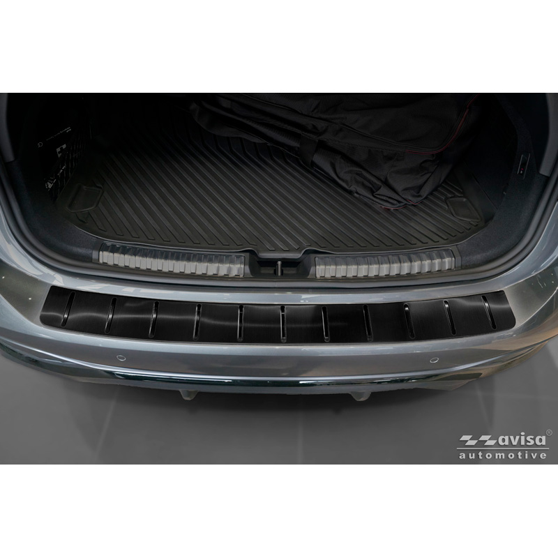 Avisa Protection de Seuil de Coffre Acier Inox sur mesure pour Audi A6 (C9) Avant S-Line 2025- - Noir