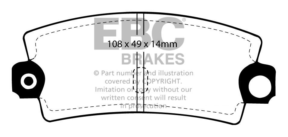 EBC Brakes RENAULT Espace 2.2 (ABS) 91-96 Remblokken achterzijde