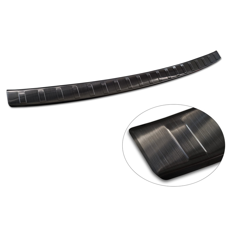 Protection de seuil arrière inox noir sur mesure pour Renault Megane E-Tech 2022- 'Ribs'